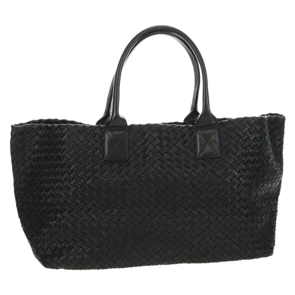 Bottega Veneta Intrecciato Cabas PM Handbag Black